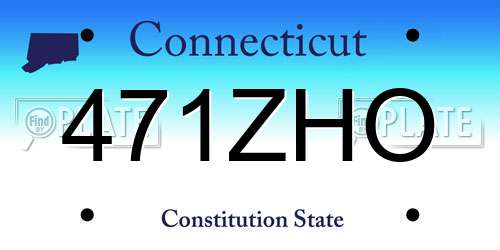 471ZHO Connecticut License Plate