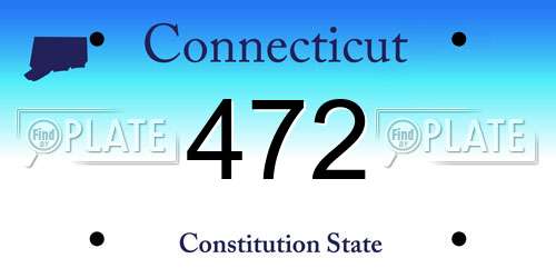 472 Connecticut License Plate