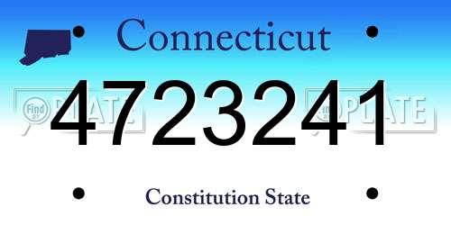 4723241 Connecticut License Plate