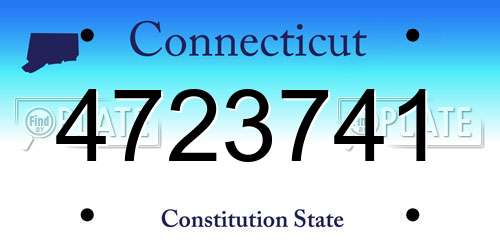 4723741 Connecticut License Plate