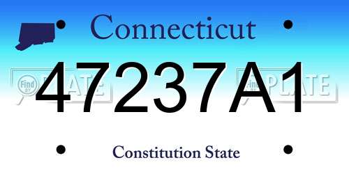 47237A1 Connecticut License Plate