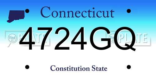 4724GQ Connecticut License Plate