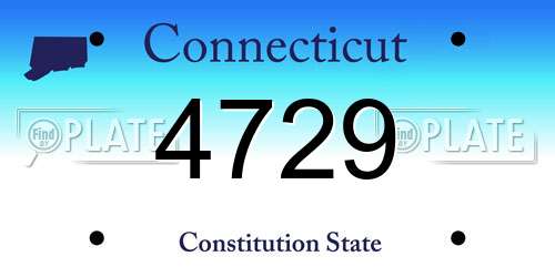 4729 Connecticut License Plate