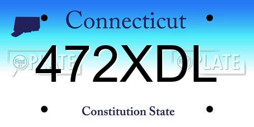 472XDL Connecticut License Plate