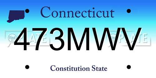473MWV Connecticut License Plate