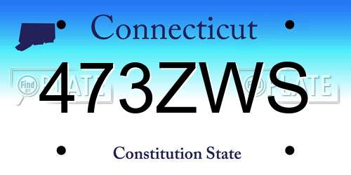 473ZWS Connecticut License Plate