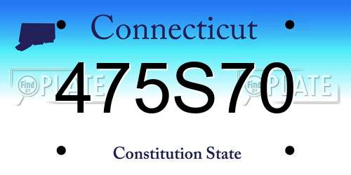 475S70 Connecticut License Plate