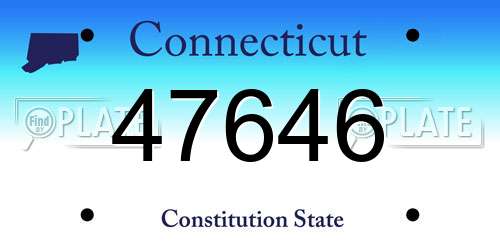 47646 Connecticut License Plate