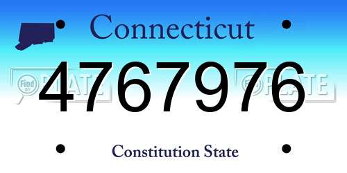 4767976 Connecticut License Plate
