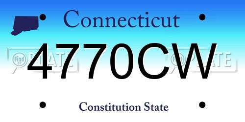 4770CW Connecticut License Plate