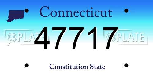 47717 Connecticut License Plate