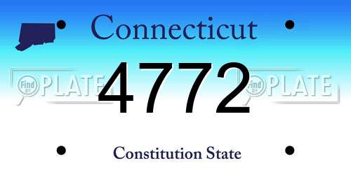 4772 Connecticut License Plate