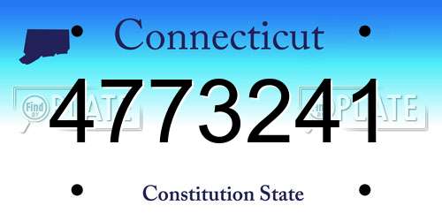 4773241 Connecticut License Plate