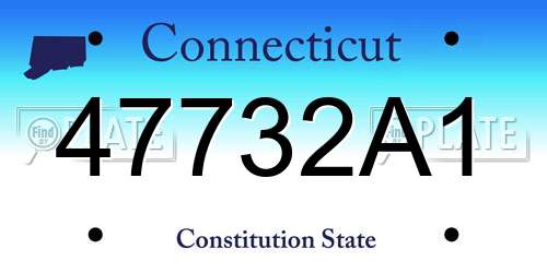 47732A1 Connecticut License Plate