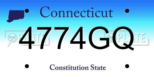 4774GQ Connecticut License Plate