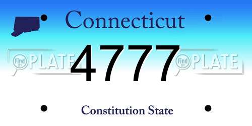 4777 Connecticut License Plate