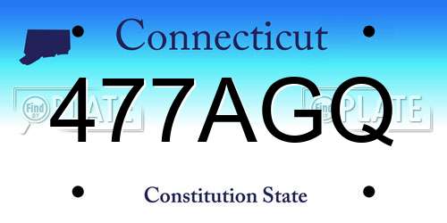 477AGQ Connecticut License Plate