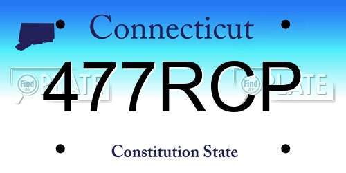 477RCP Connecticut License Plate