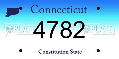 4782 Connecticut License Plate