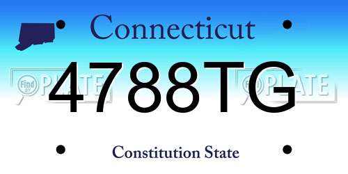 4788TG Connecticut License Plate