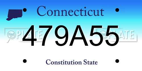 479A55 Connecticut License Plate