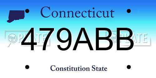 479ABB Connecticut License Plate
