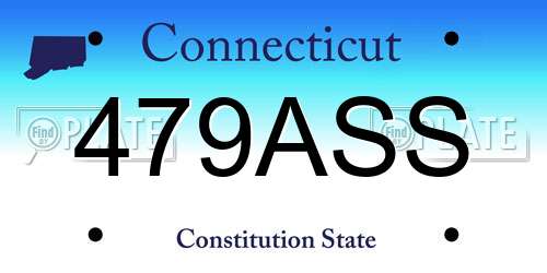 479ASS Connecticut License Plate