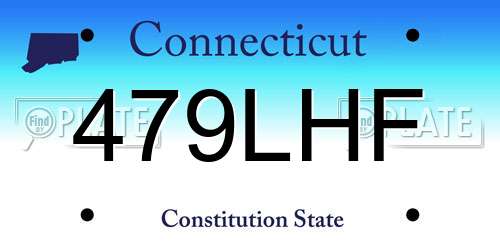 479LHF Connecticut License Plate