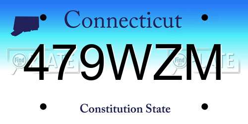 479WZM Connecticut License Plate