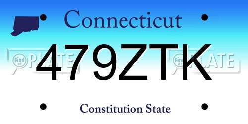 479ZTK Connecticut License Plate