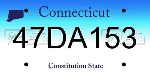 47DA153 Connecticut License Plate