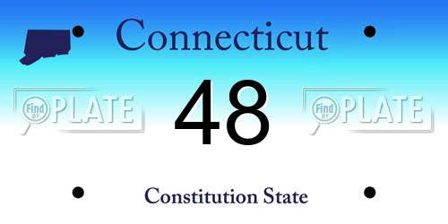 48 Connecticut License Plate