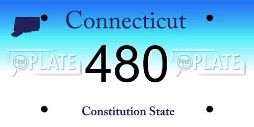 480 Connecticut License Plate