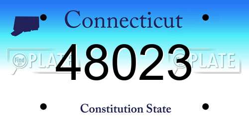 48023 Connecticut License Plate