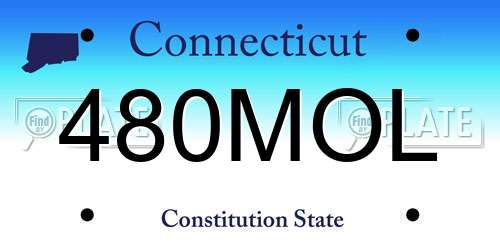 480MOL Connecticut License Plate
