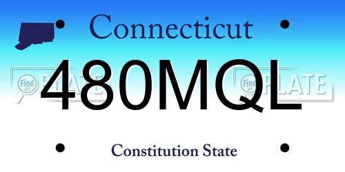 480MQL Connecticut License Plate