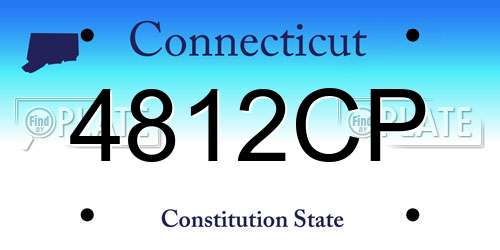 4812CP Connecticut License Plate