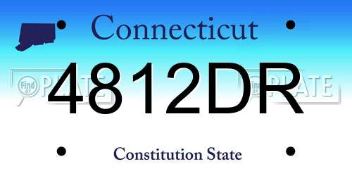 4812DR Connecticut License Plate