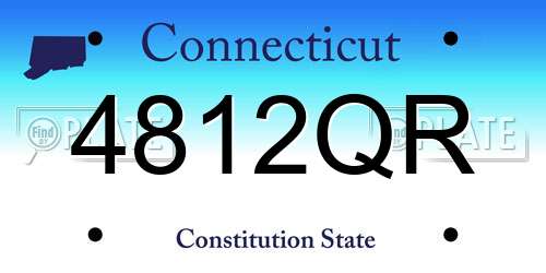 4812QR Connecticut License Plate