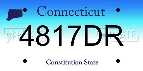 4817DR Connecticut License Plate