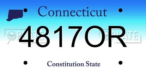 4817OR Connecticut License Plate
