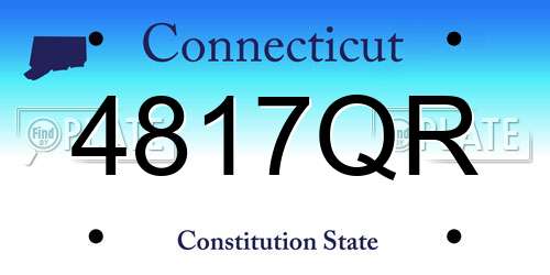 4817QR Connecticut License Plate