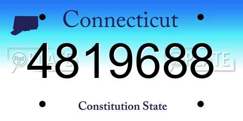 4819688 Connecticut License Plate