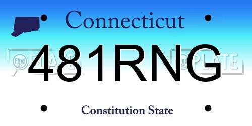 481RNG Connecticut License Plate