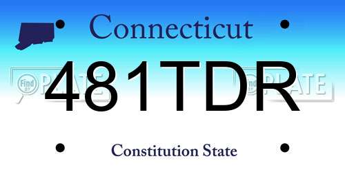 481TDR Connecticut License Plate