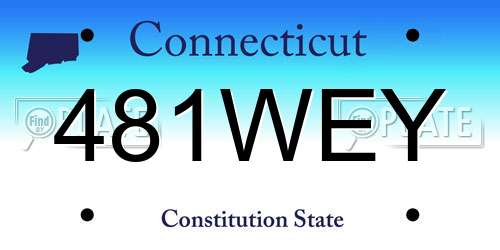 481WEY Connecticut License Plate