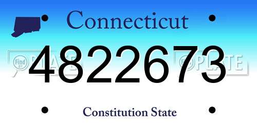 4822673 Connecticut License Plate