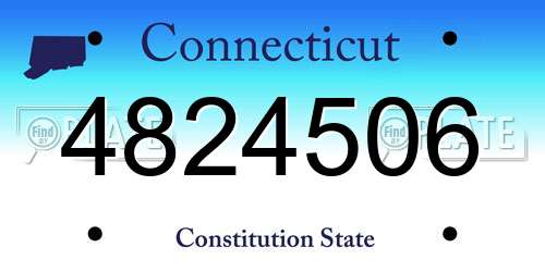 4824506 Connecticut License Plate