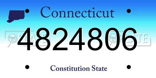 4824806 Connecticut License Plate