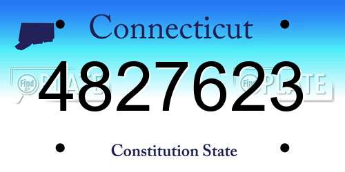 4827623 Connecticut License Plate